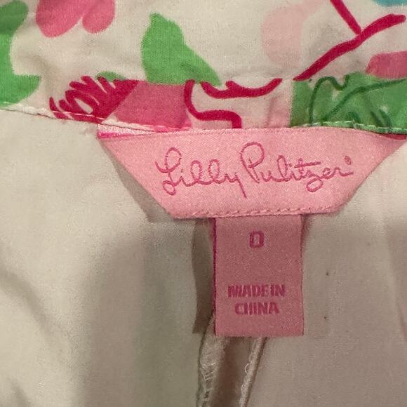 Lilly Pulitzer Skort sz 0 Giraffe Lion Patchwork Skort - Picture 3 of 6